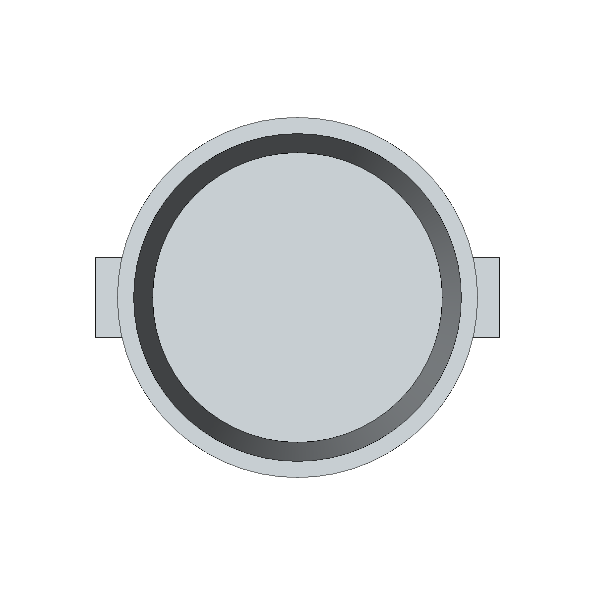Plan view of the sample commercial trash receptacle