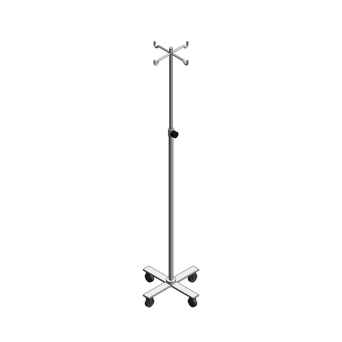 Render of the sample mobile iv stand