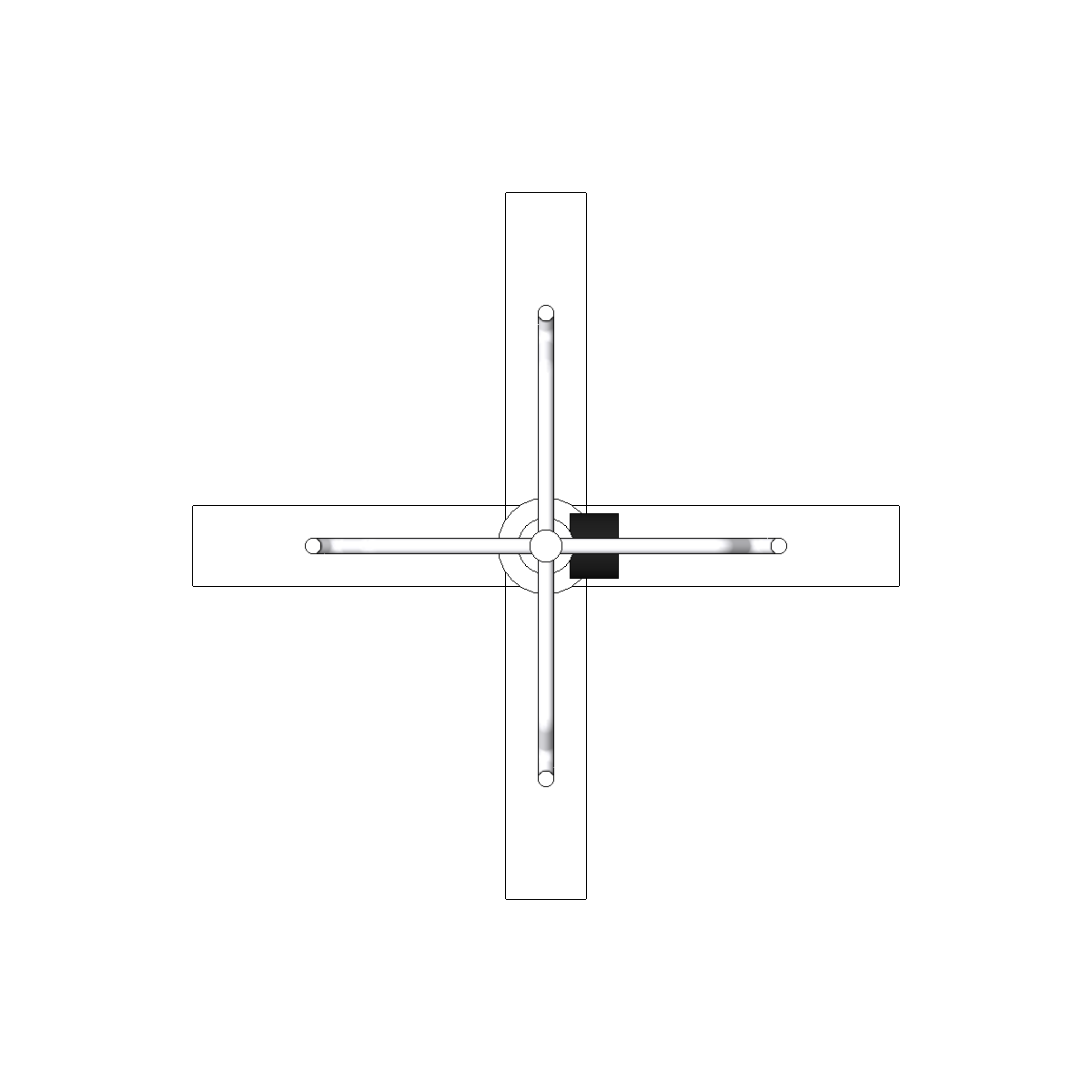 Plan view of the sample mobile IV stand
