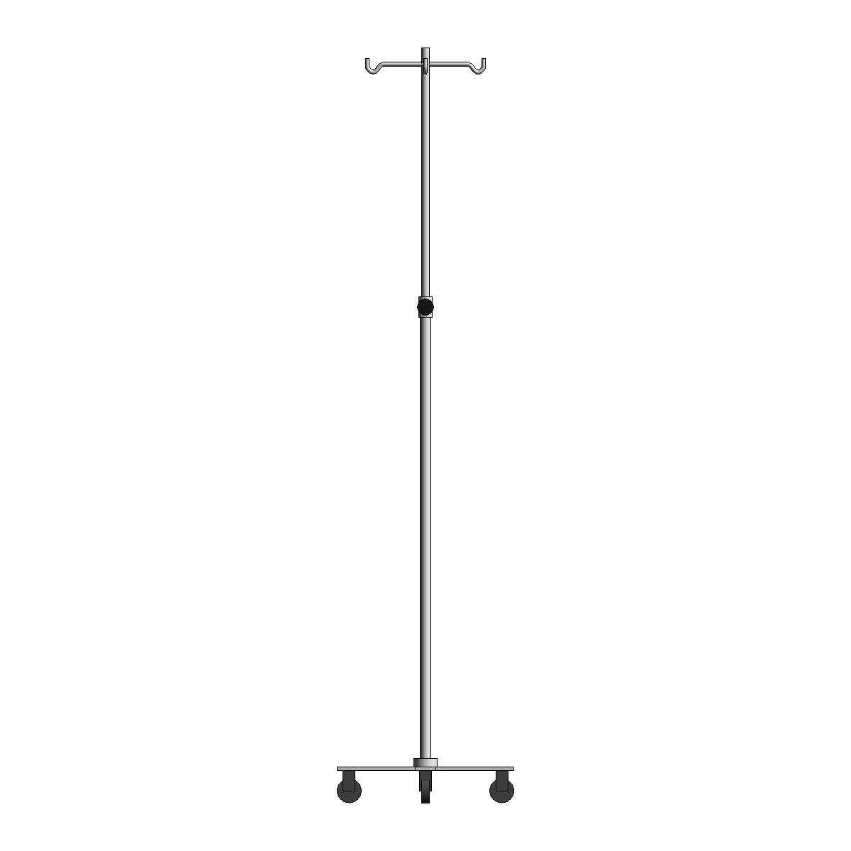 Side view of the sample mobile IV stand